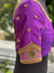 Violet Zardosi Designer Readymade Blouse - Aadambharaa