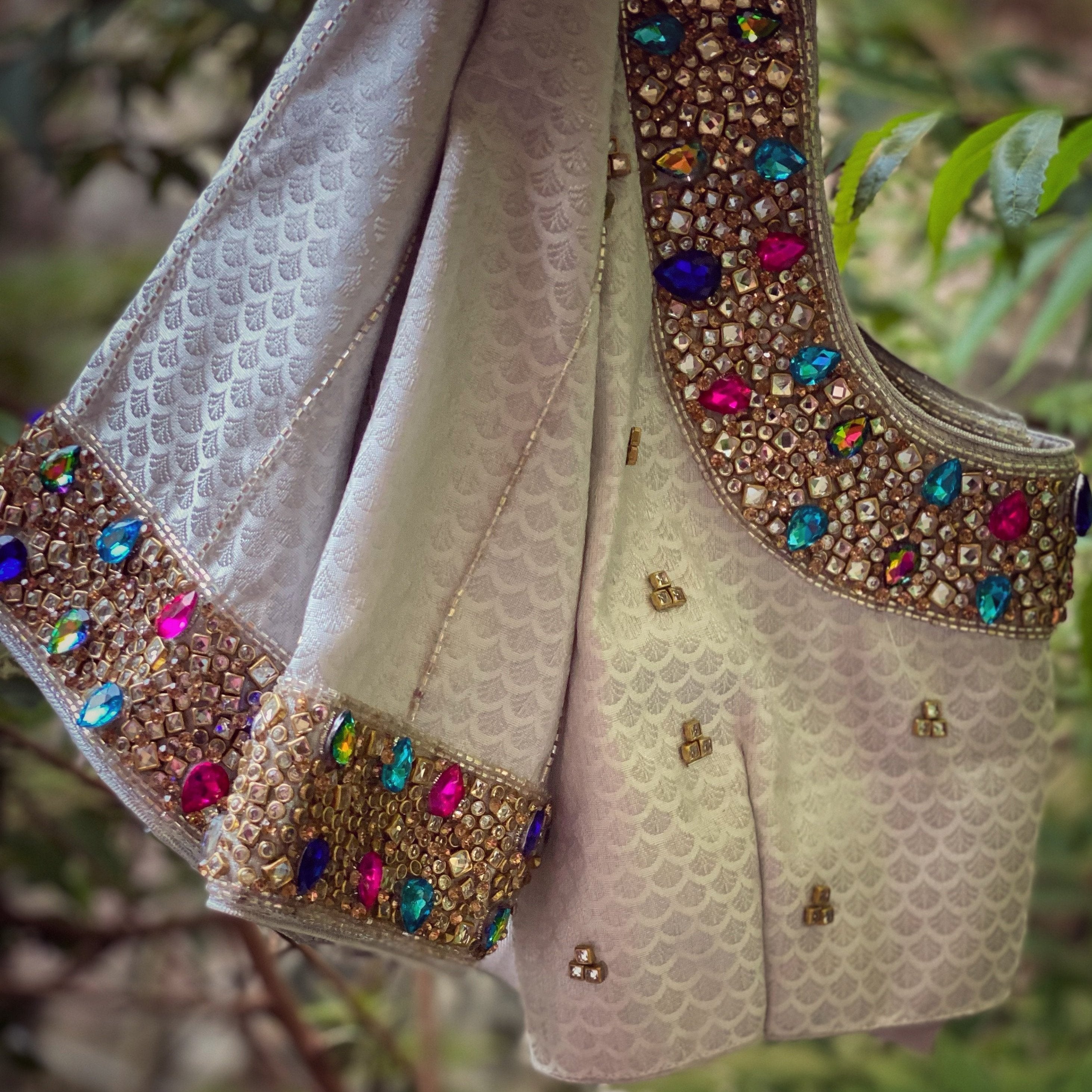White Bling Bridal Blouse
