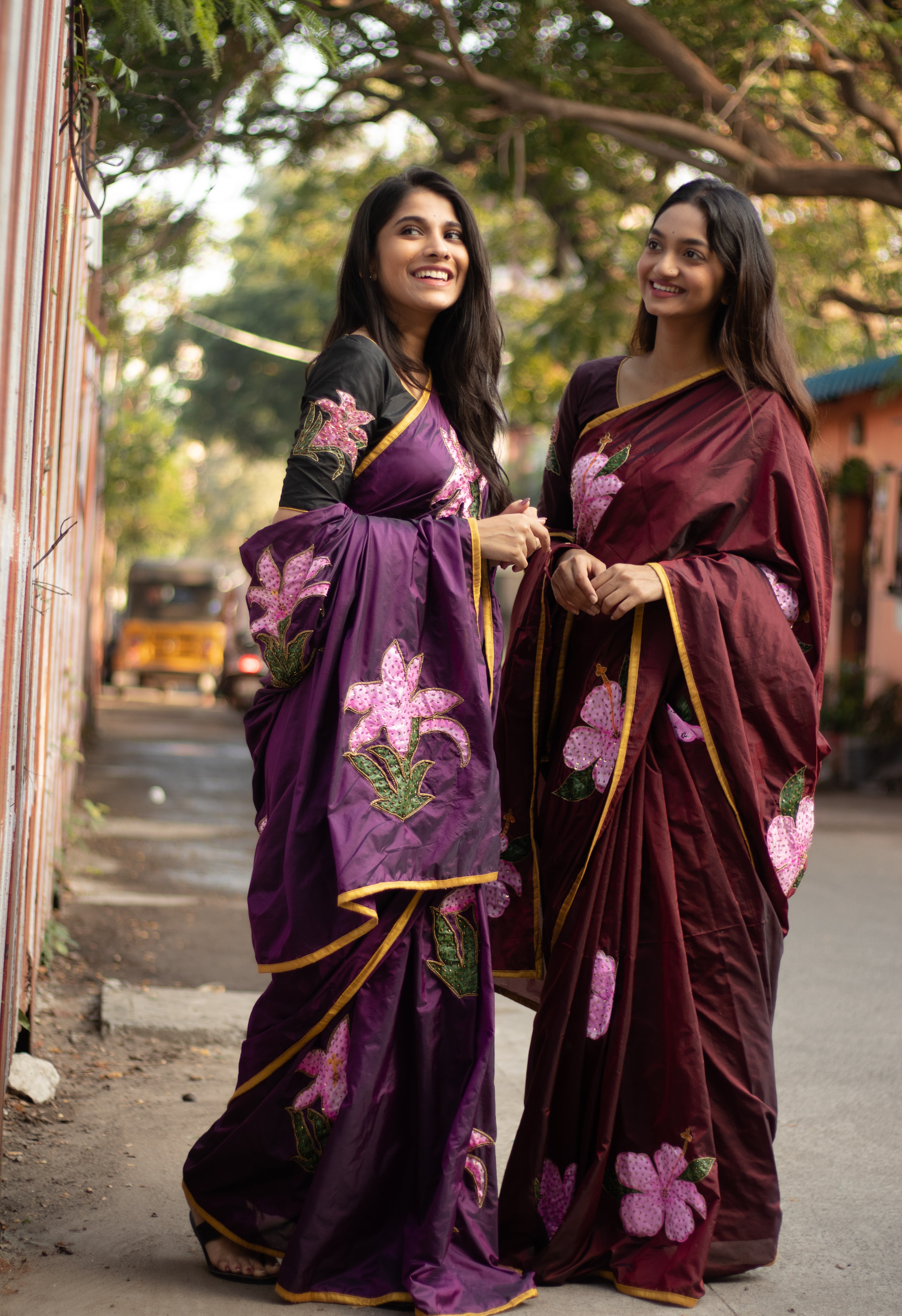 Floral Saree Blouse Set