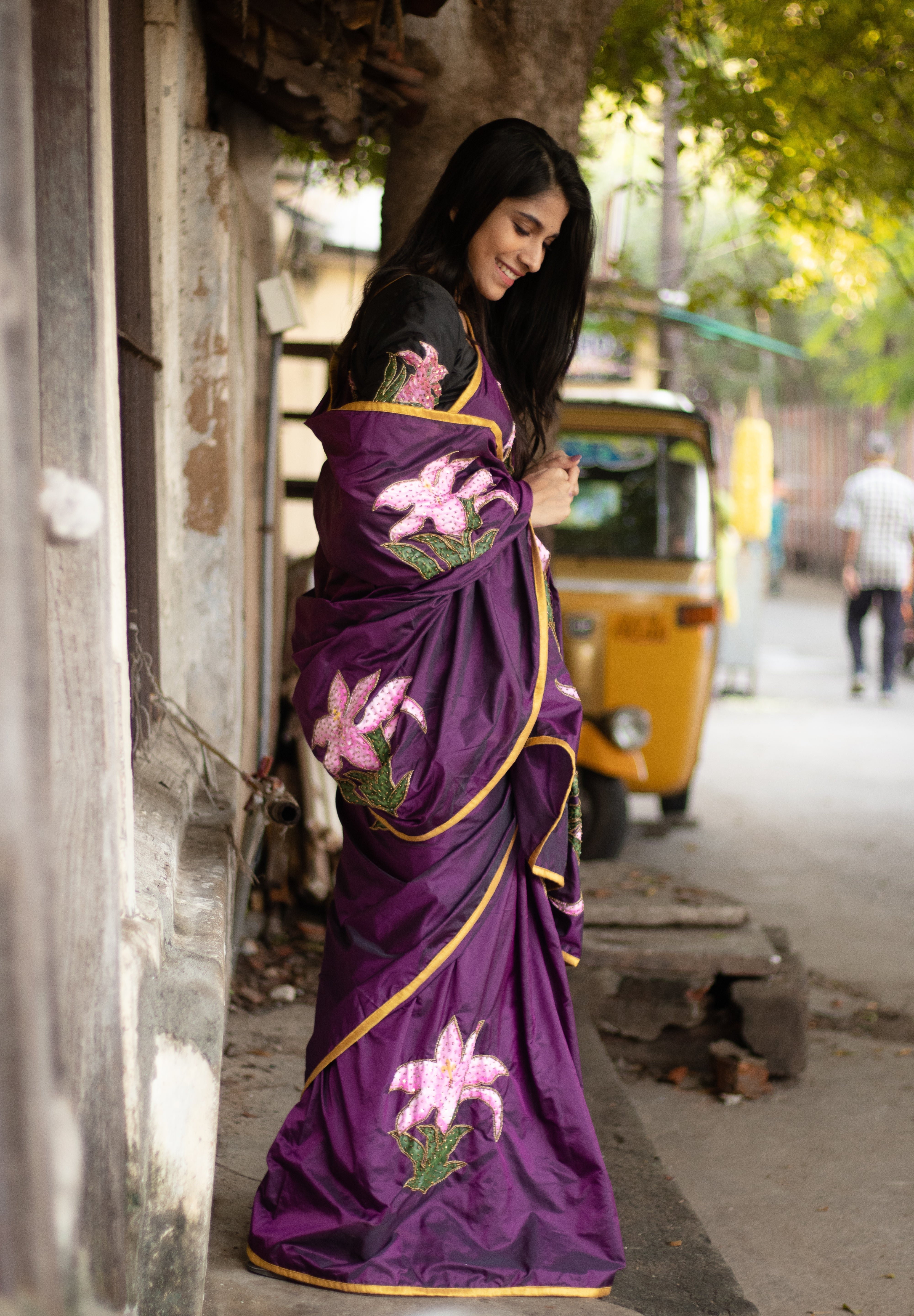 Floral Saree Blouse Set