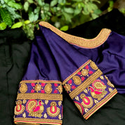 Royal Blue Annam French knot Blouse