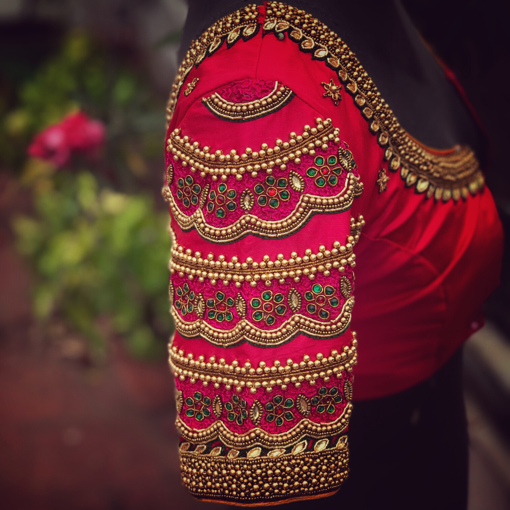 Buy Bridal Readymade Heavy Work Aari Blouses Aadambharaa Online Store