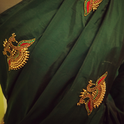 Green Parrot Kemp Saree
